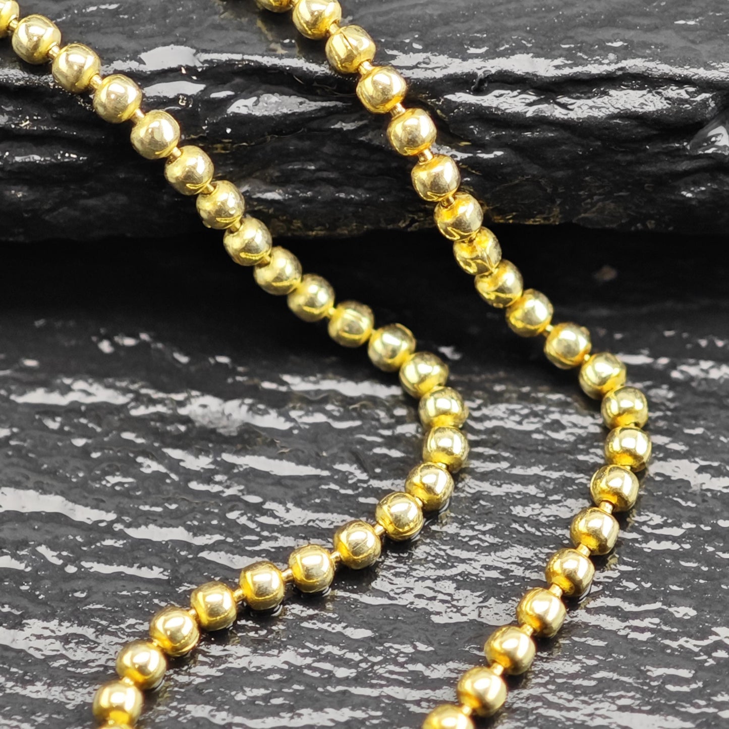 Choice of Gold Plated Ball Chain Sterling Silver Necklace N2756