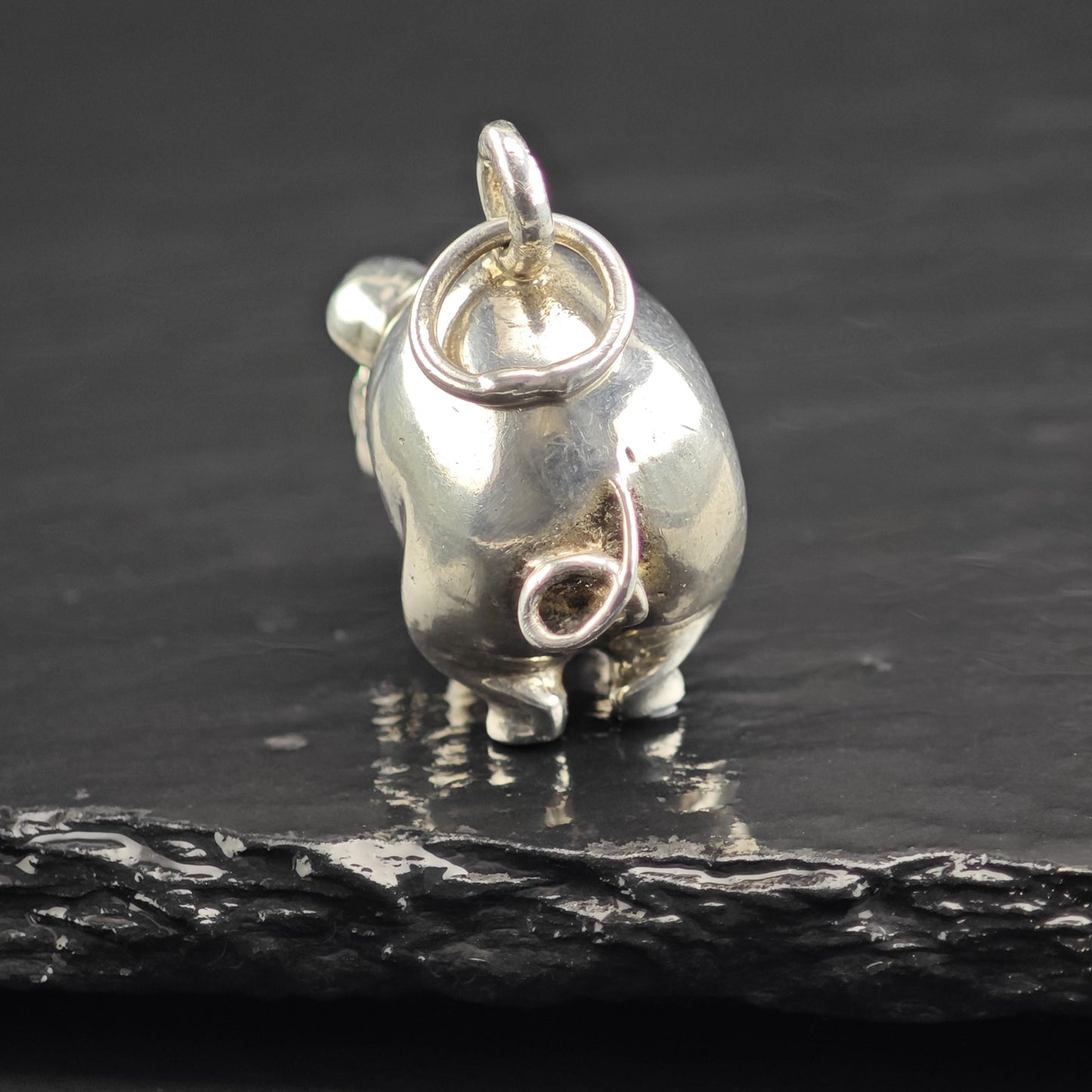 Big Pig Sterling Silver Pendant P3046