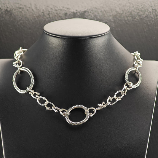 Vintage Michael Dawkins Sterling Silver Abstract Necklace - Unique Artisan Jewelry