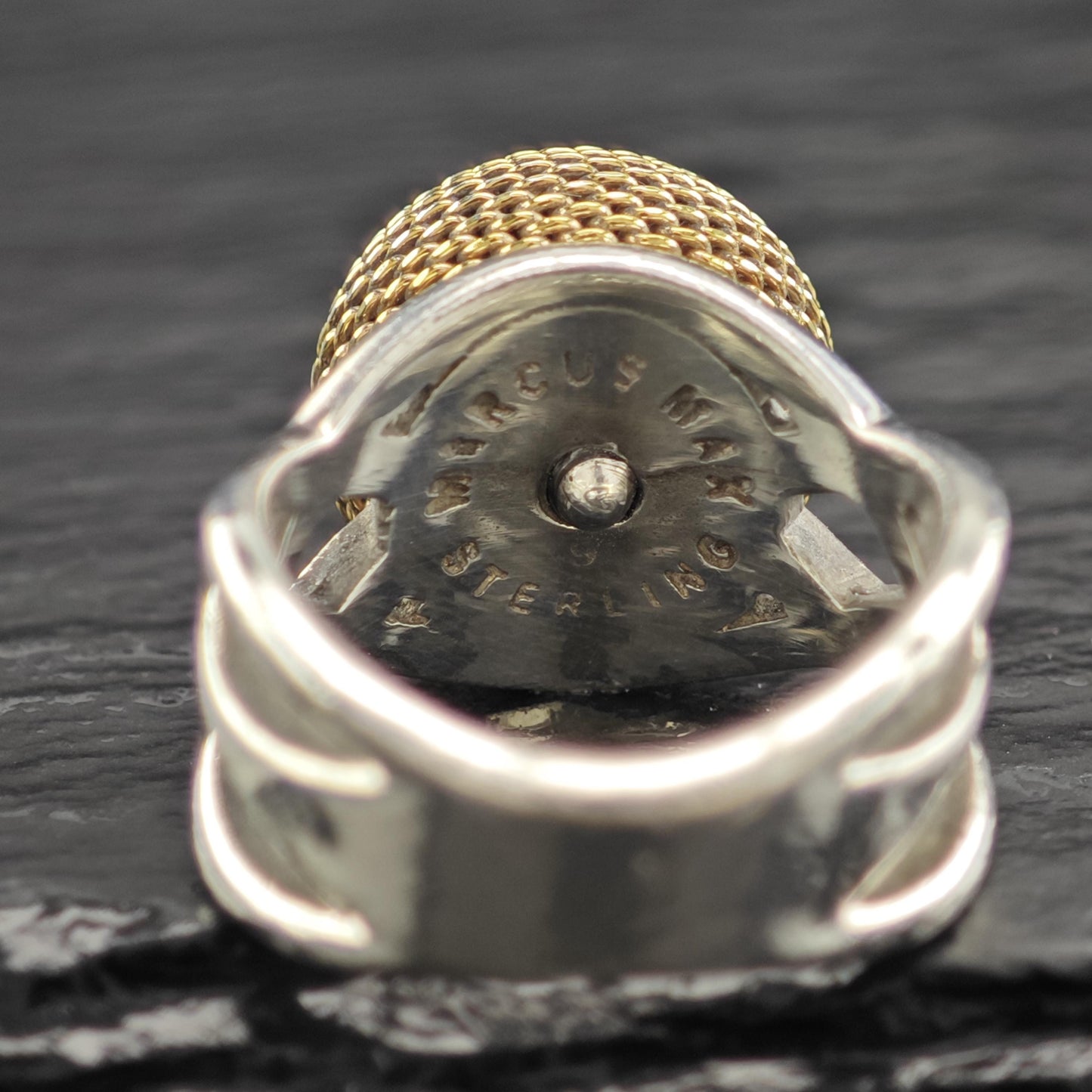 Vintage Marcus Max Interchangeable Charm Bead Ring Sterling Silver