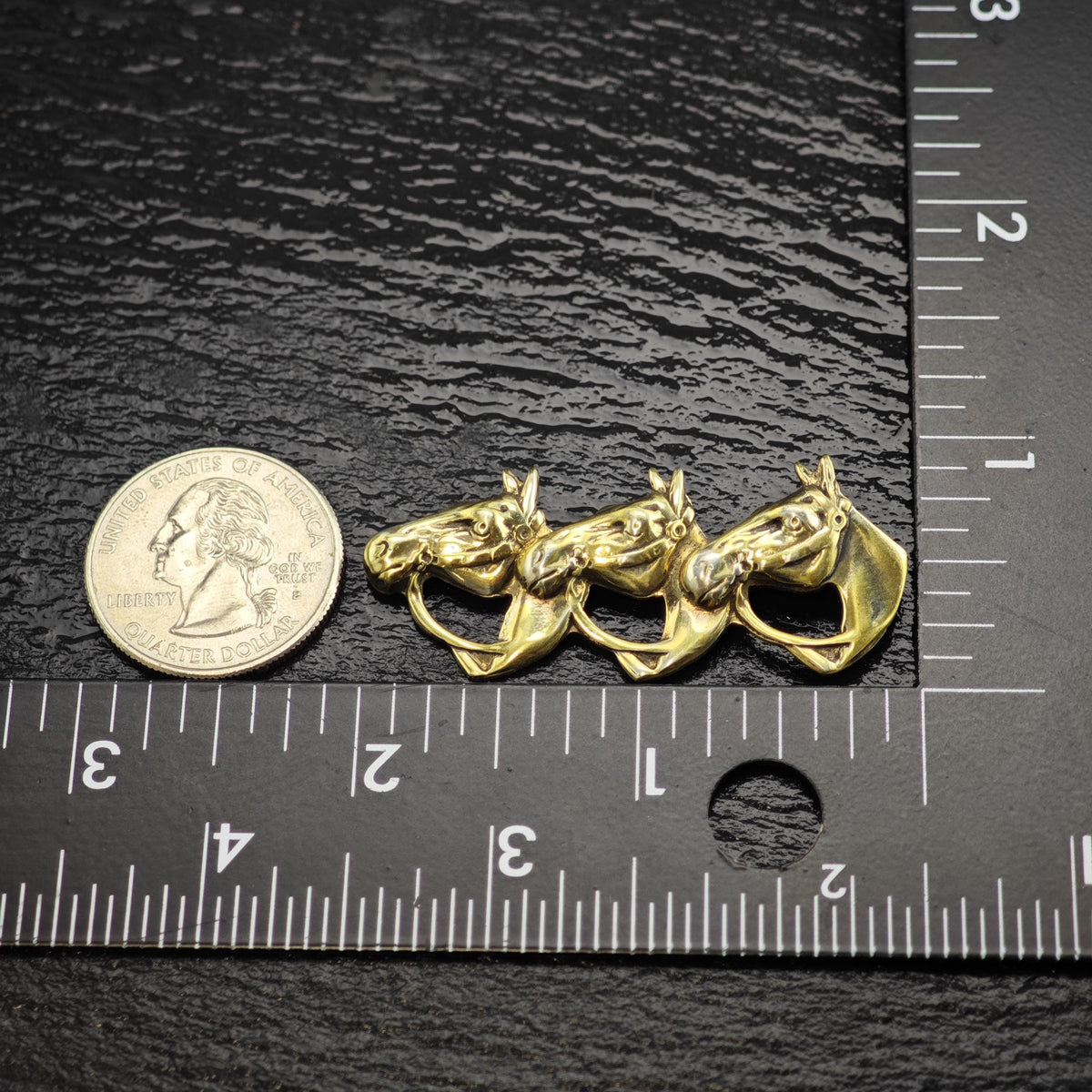 Gold Plated Horse Head Brooch Sterling Silver B2242