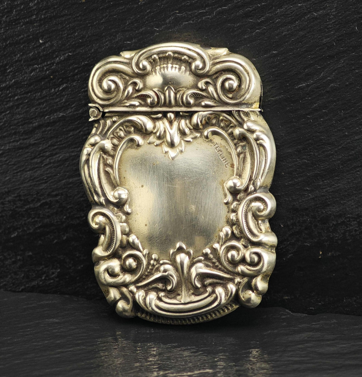 AS IS Art Nouveau Repousse Sterling Silver Match Case MISC0393