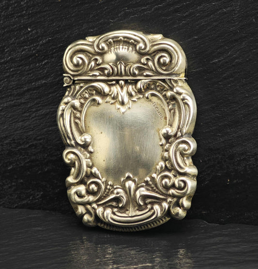 AS IS Art Nouveau Repousse Sterling Silver Match Case MISC0393