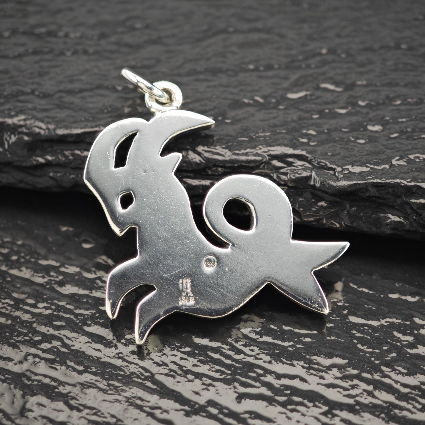 Retired James Avery Lg Capricorn Pendant Sterling Silver P2808