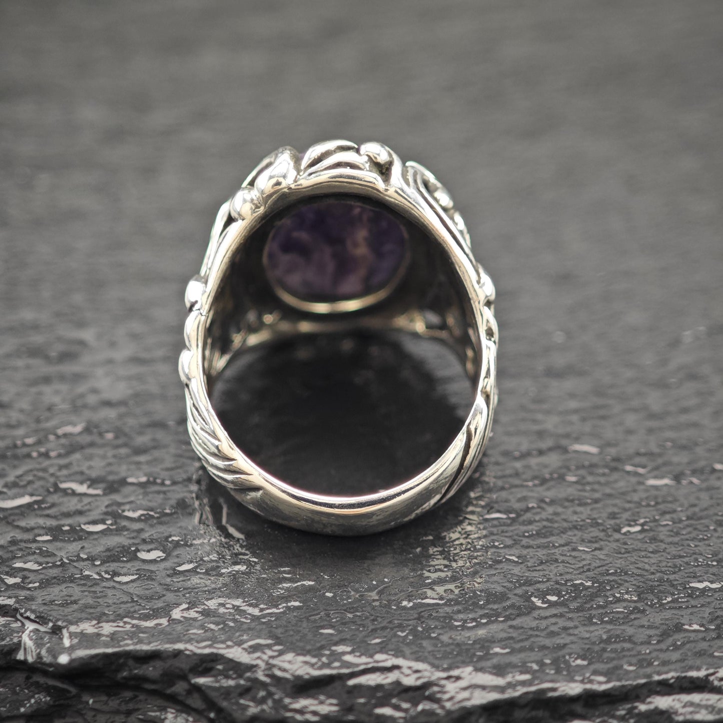 Carolyn Pollack Charoite Ring Sterling Silver Sz 7