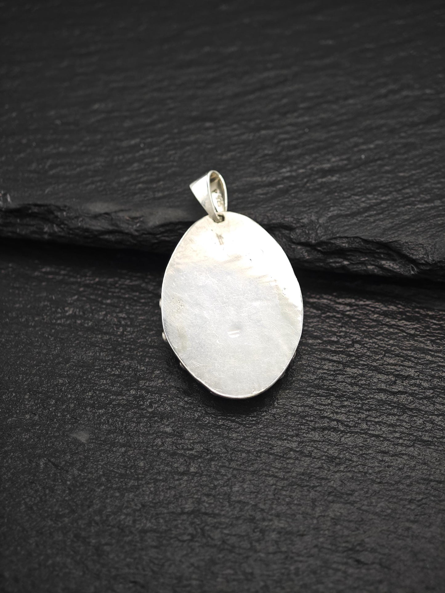 Natural Opal, Green Turquoise Pendant Sterling Silver P2734