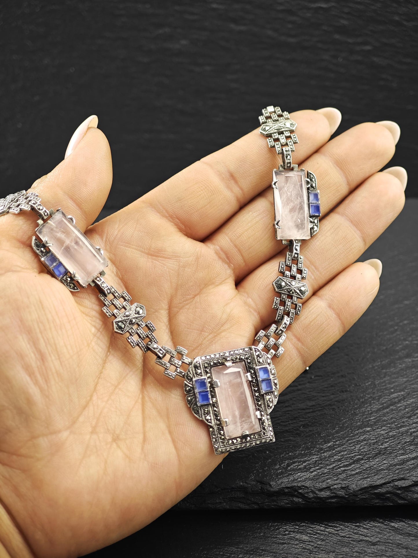 Art Deco Necklace Sterling Silver N2484