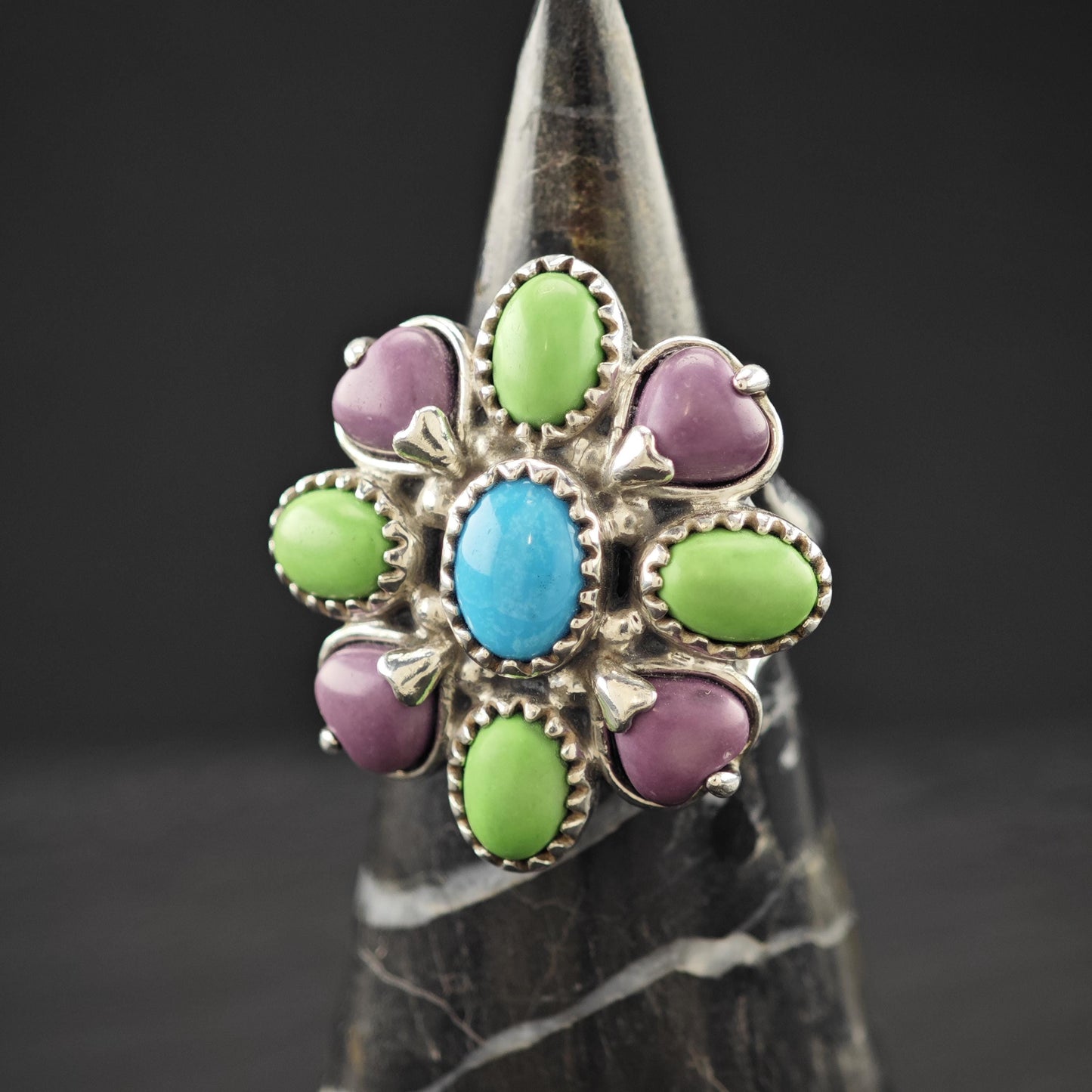 Carolyn Pollack Floral Ring Sterling Silver Size 7