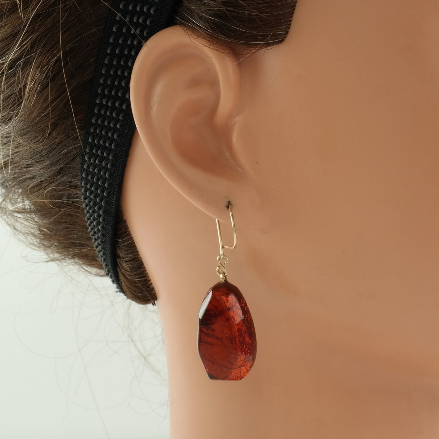 Boho Amber Earrings Fish hook/Dangle