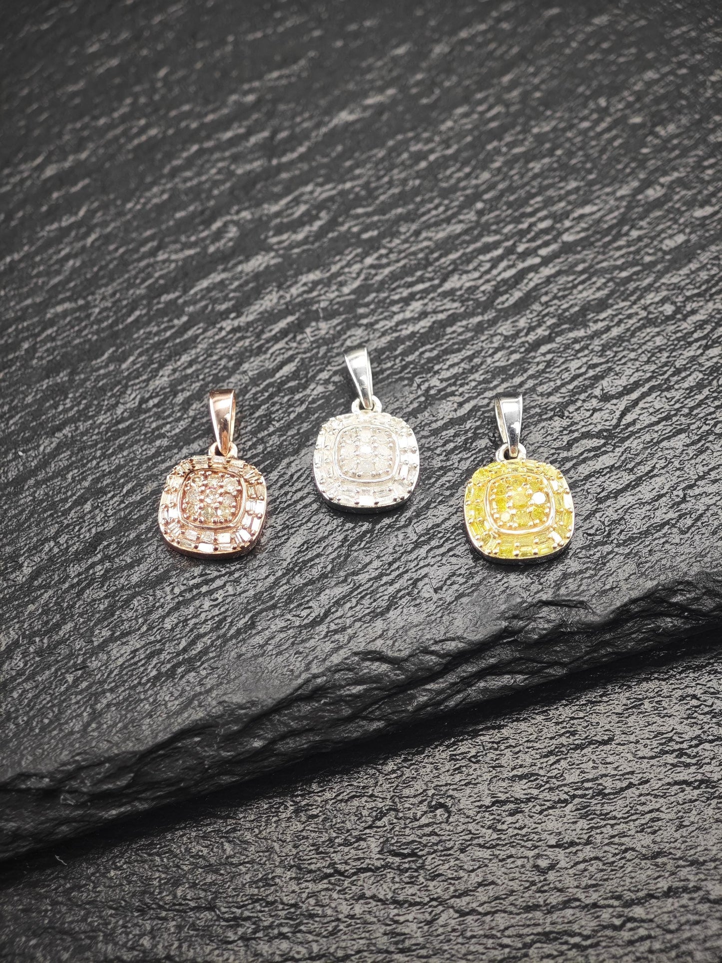 Choice of D'Joy Minimalist Diamond Pendant Sterling Silver P2731