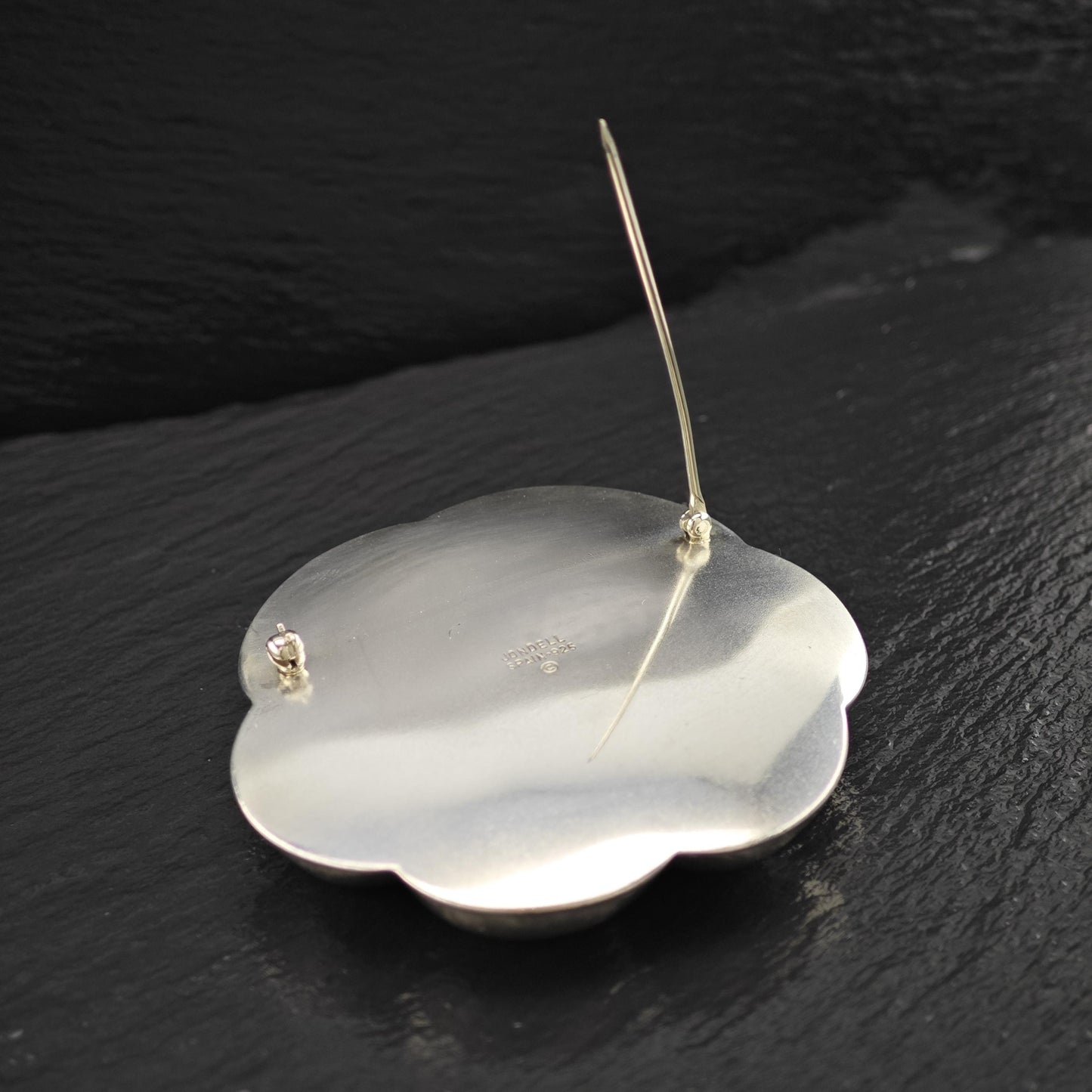 Vintage Jondell Sterling Silver Brooch Large, Flower