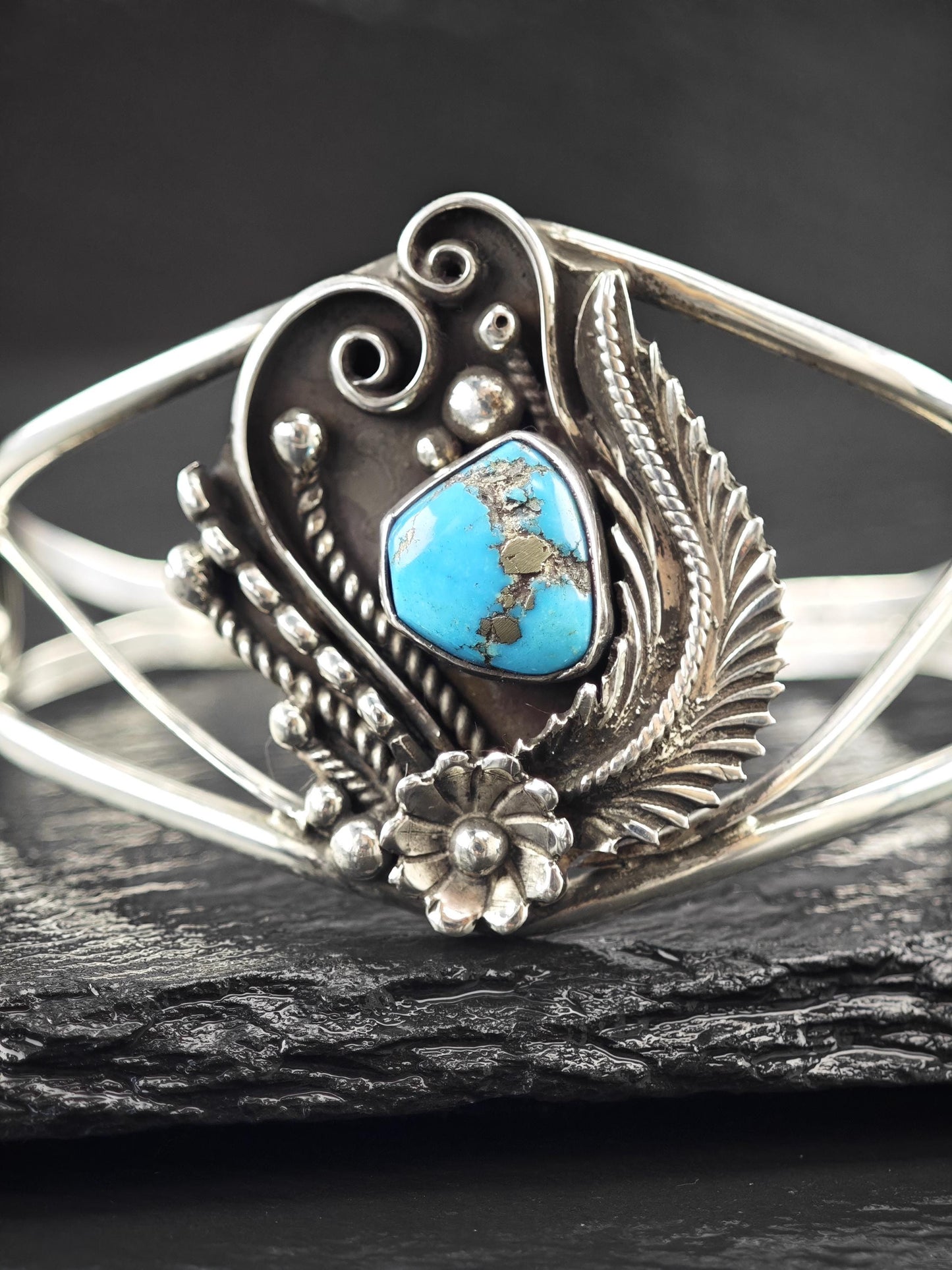 Navajo, Native American Cuff Bracelet Sterling Silver