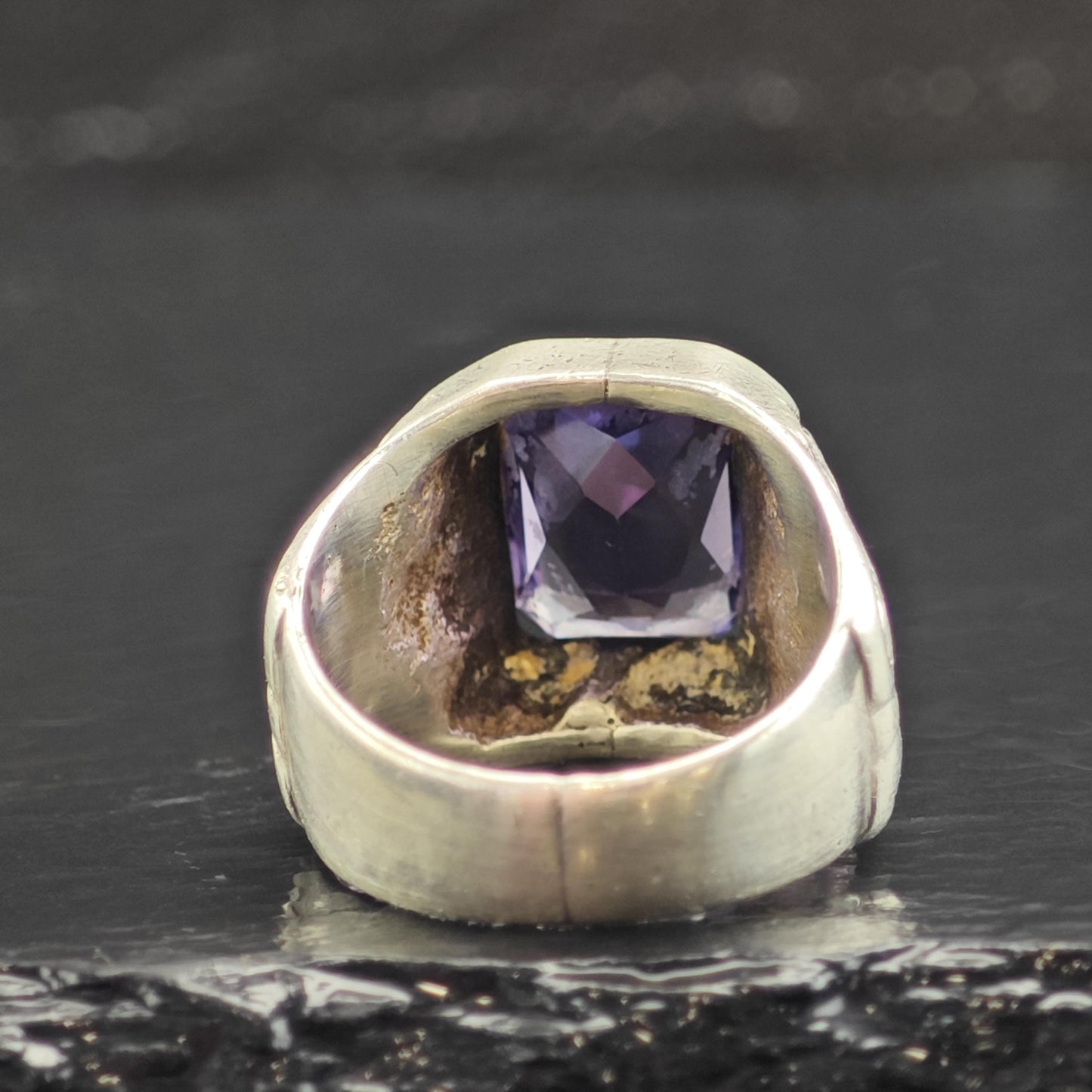 Color Change Corundum Sterling Silver Ring Sz 8 1/2 R6588