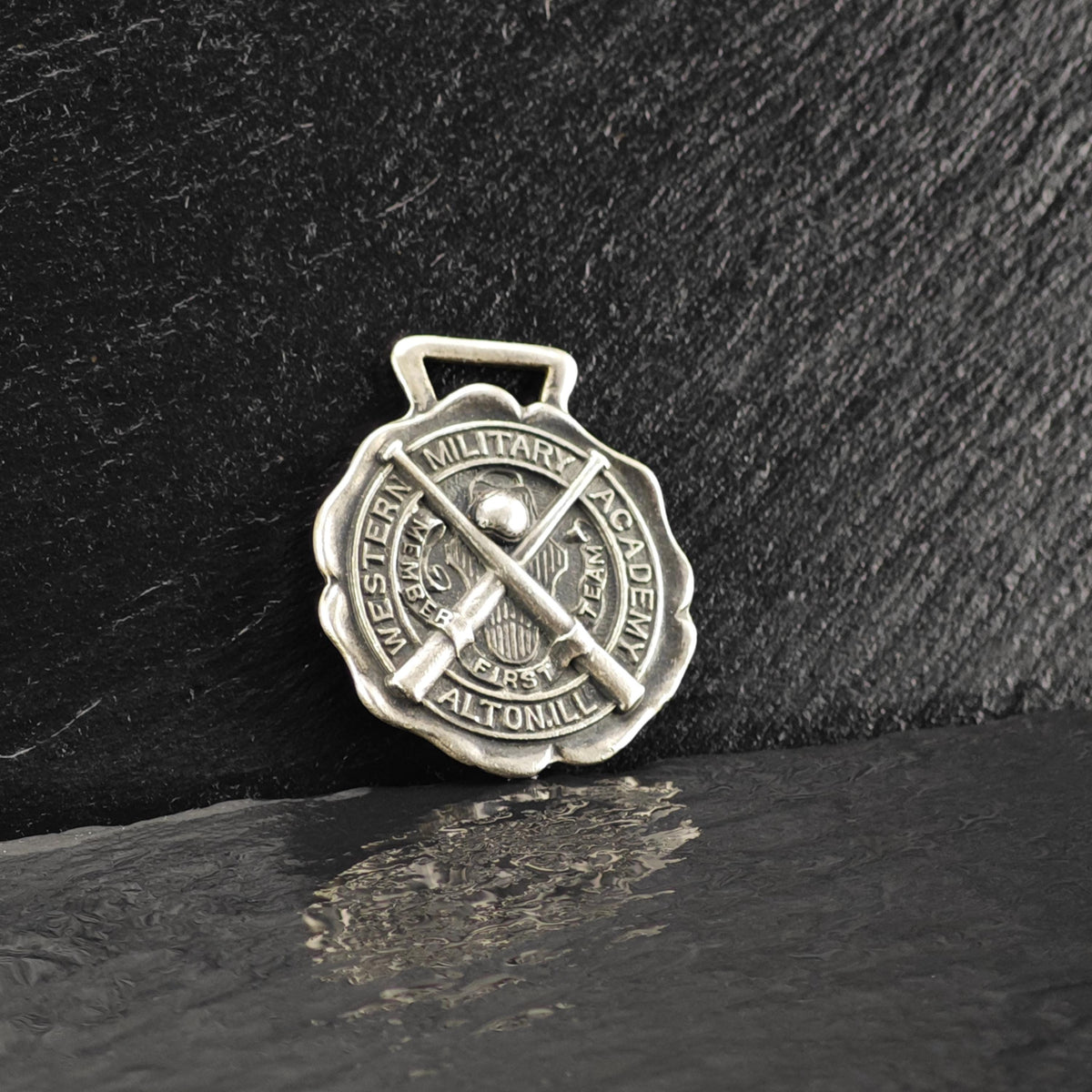 Western Military Academy Alton Illinois Metal Sterling Silver Pendant Fob MISC0408