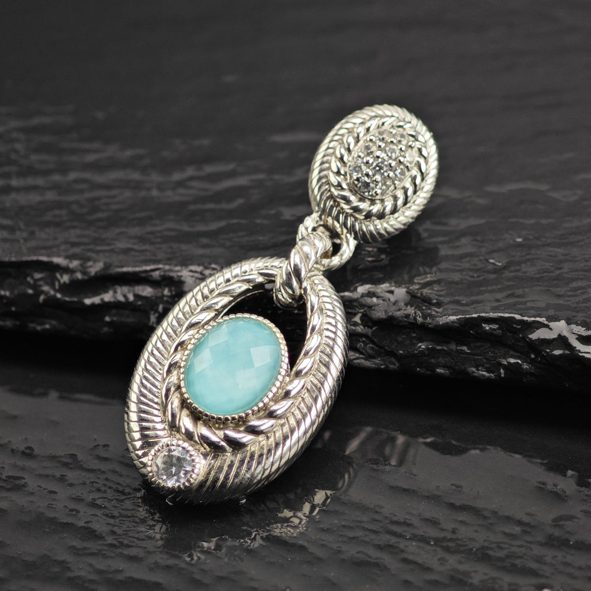 Choice of Judith Ripka Citrine or Doublet Sterling Silver Pendants P3120