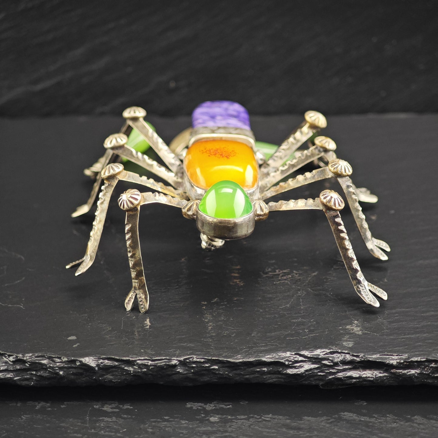 Large Spider Pin by Melanie Deluca, Sterling Silver