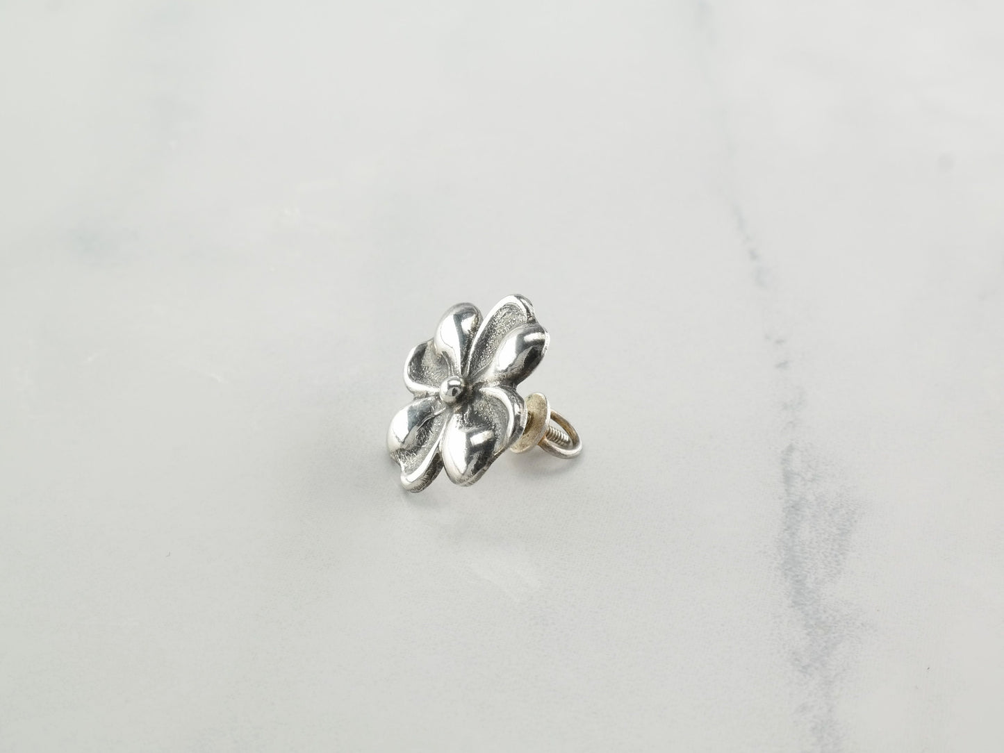 Sterling Silver Clover Pin Fir. Munksgaard PIN001