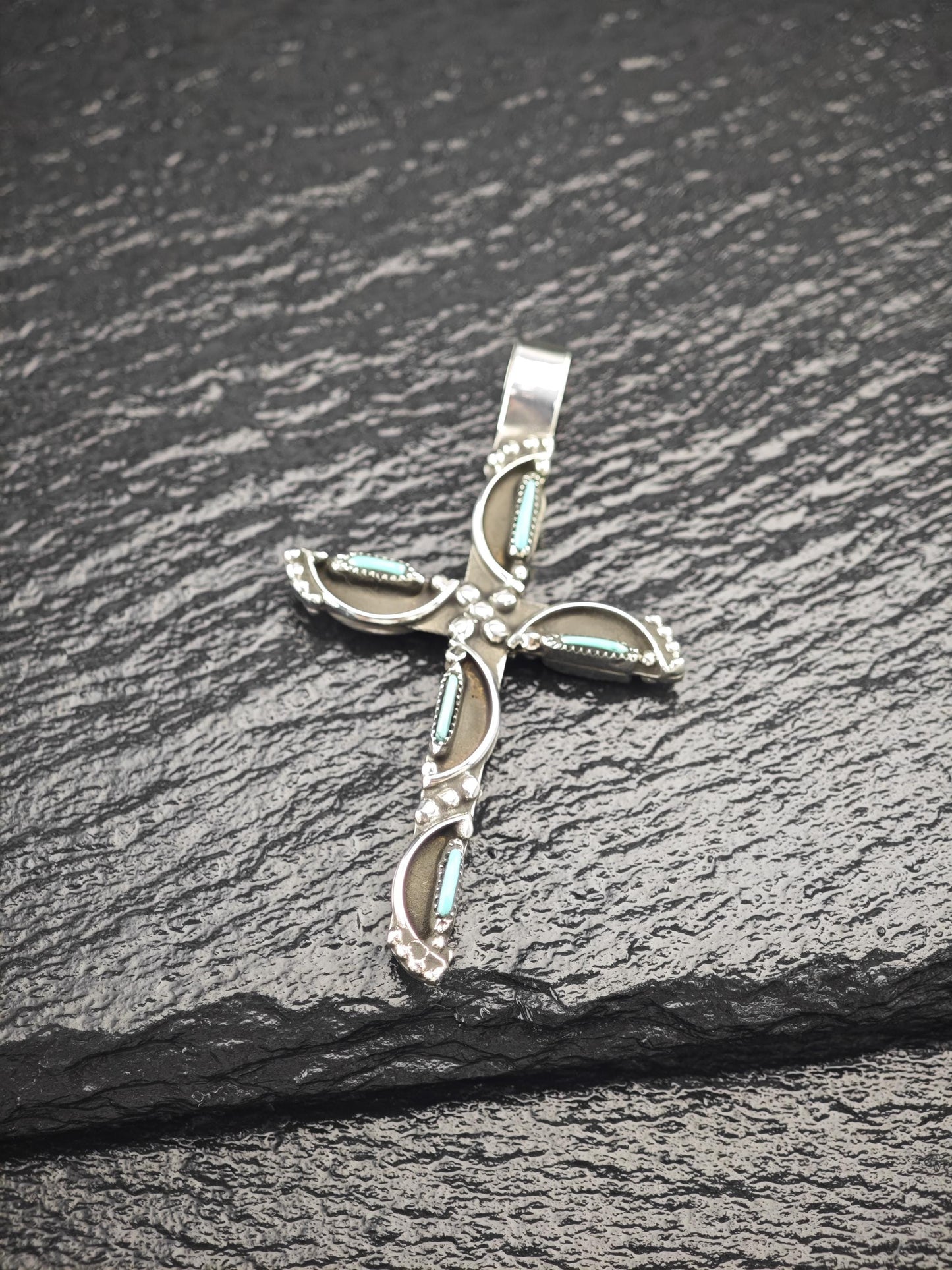Zuni, Native, Reversible Cross Pendant Sterling Silver P2716