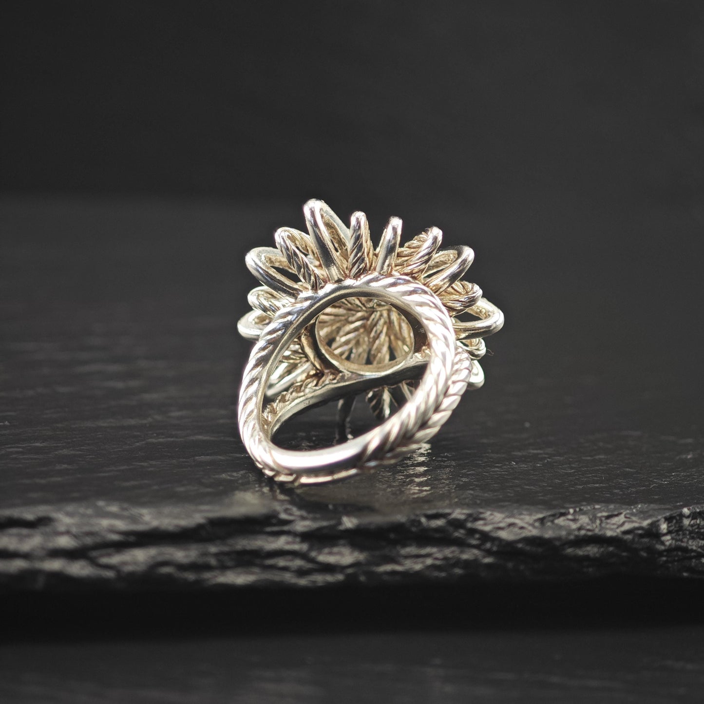 Vintage David Yurman, Star Diamond Ring Sterling Silver
