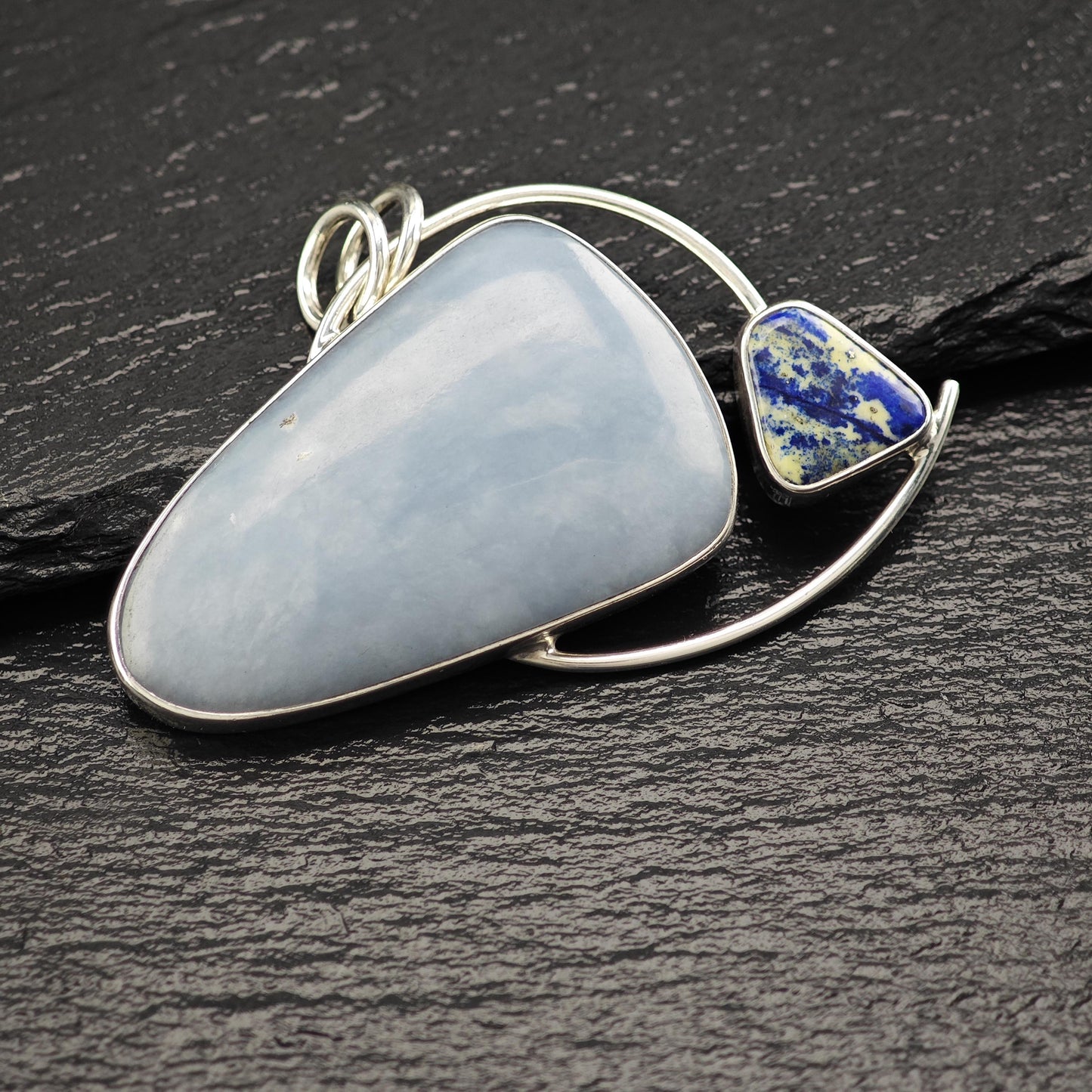 Vintage Lapidario Barrera, Gemstone Pendant Sterling Silver