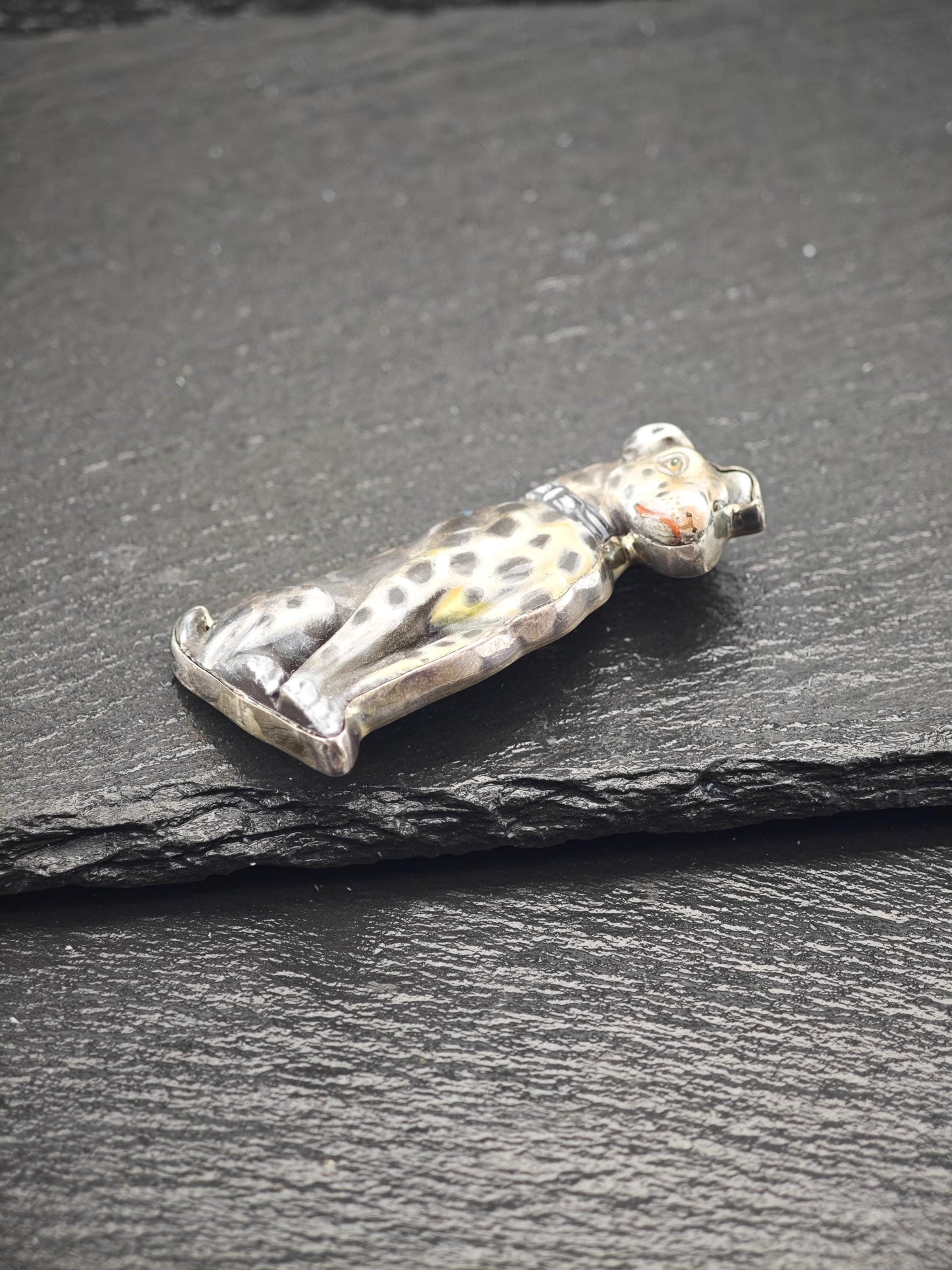 Sergio Bustamante Dalmatian Dog Brooch/Pendant Sterling Silver