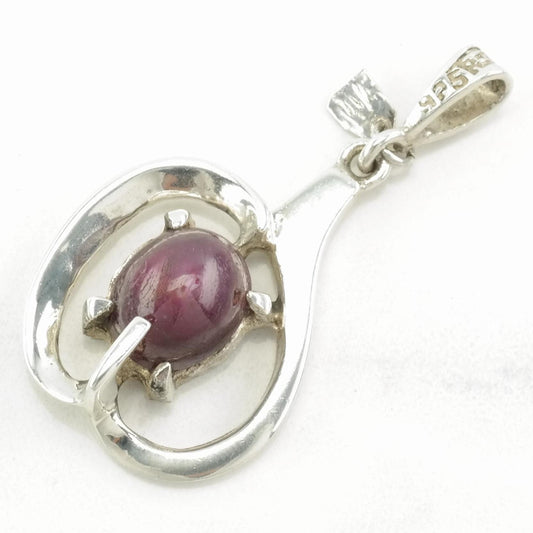 Vintage Taxco Star Sapphire Sterling Silver Pendant