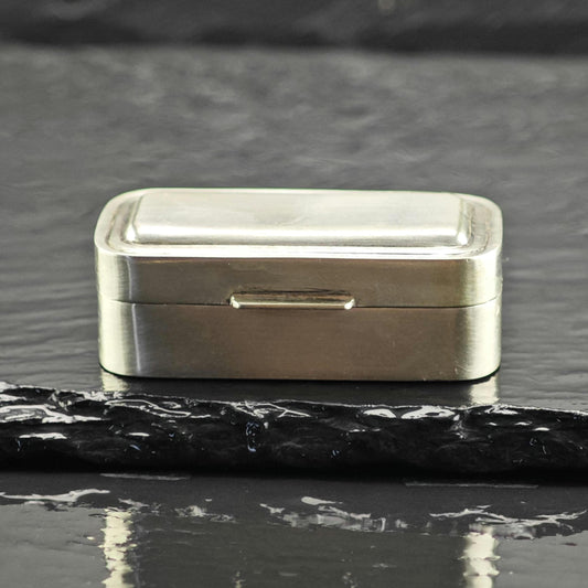 Vintage Italian 800 Silver Pill Box Sterling MISC0410
