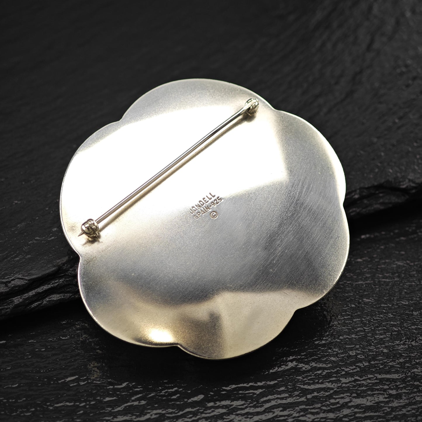 Vintage Jondell Sterling Silver Brooch Large, Flower