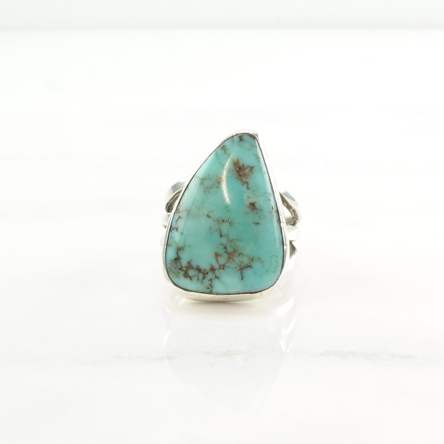 Vintage Sterling Silver Ring Turquoise Blue Size 6 1/4