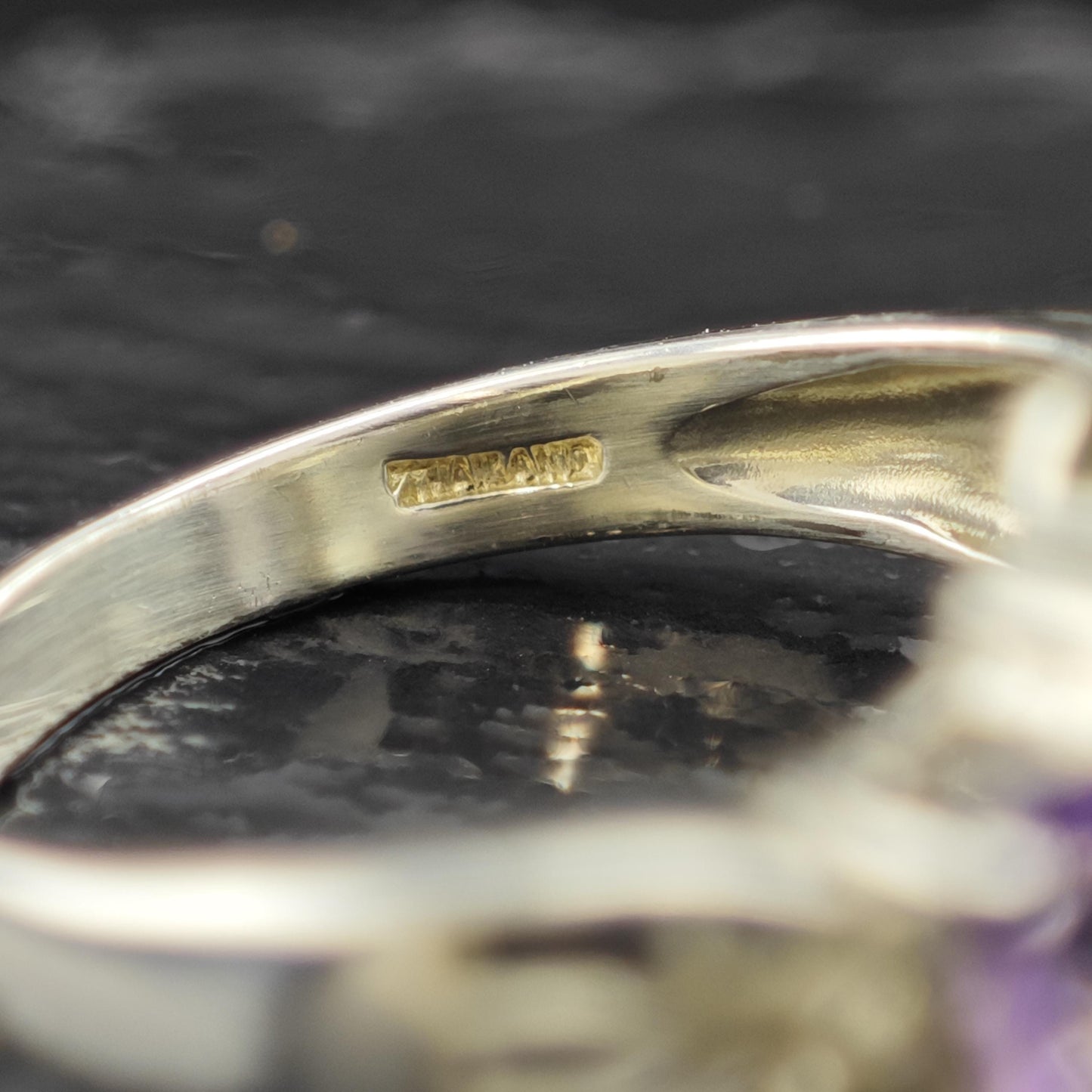 Sterling Silver Statement Ring Amethyst Citrine Size 8 R6232