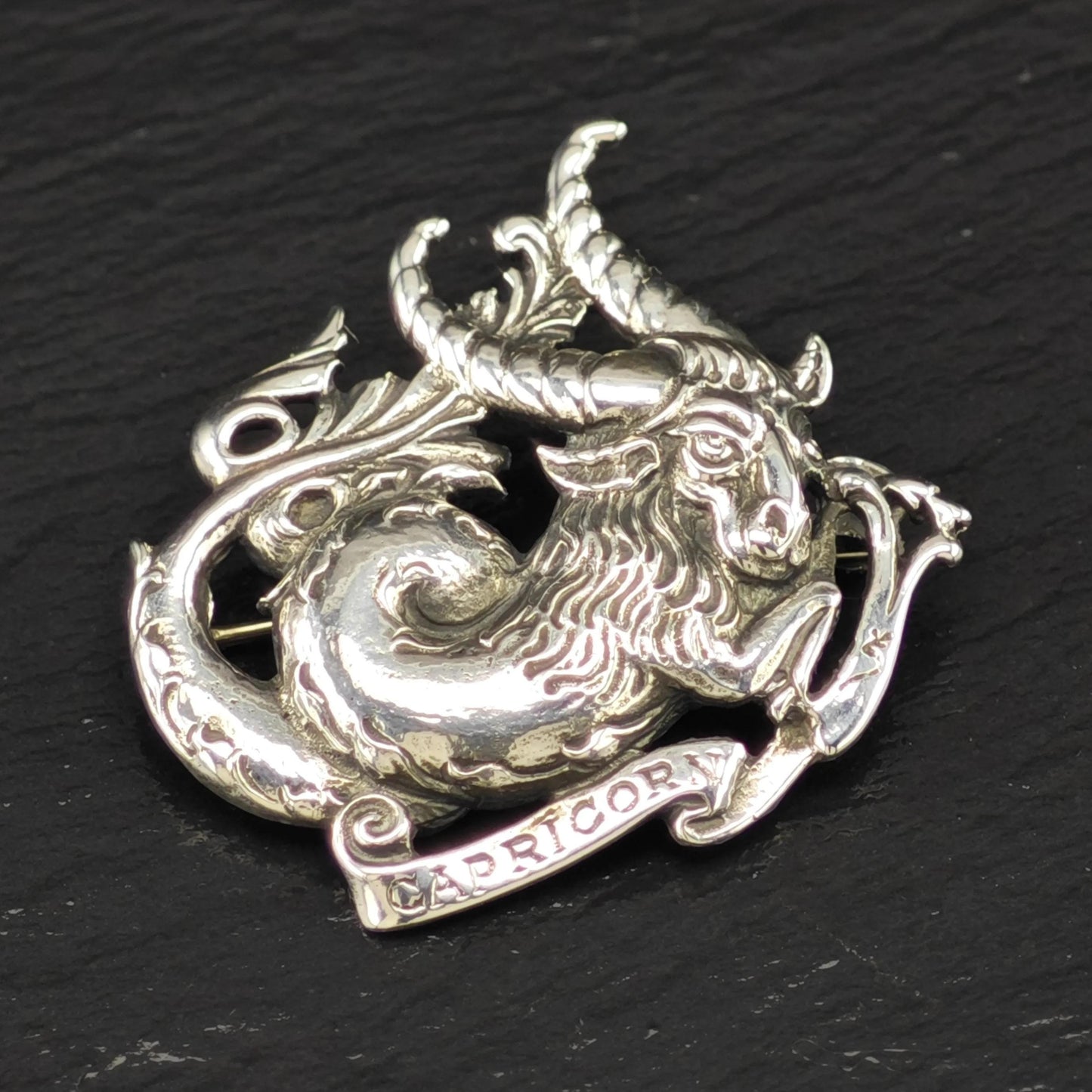 Cini Sterling Silver Brooch Capricorn Zodiac B2133