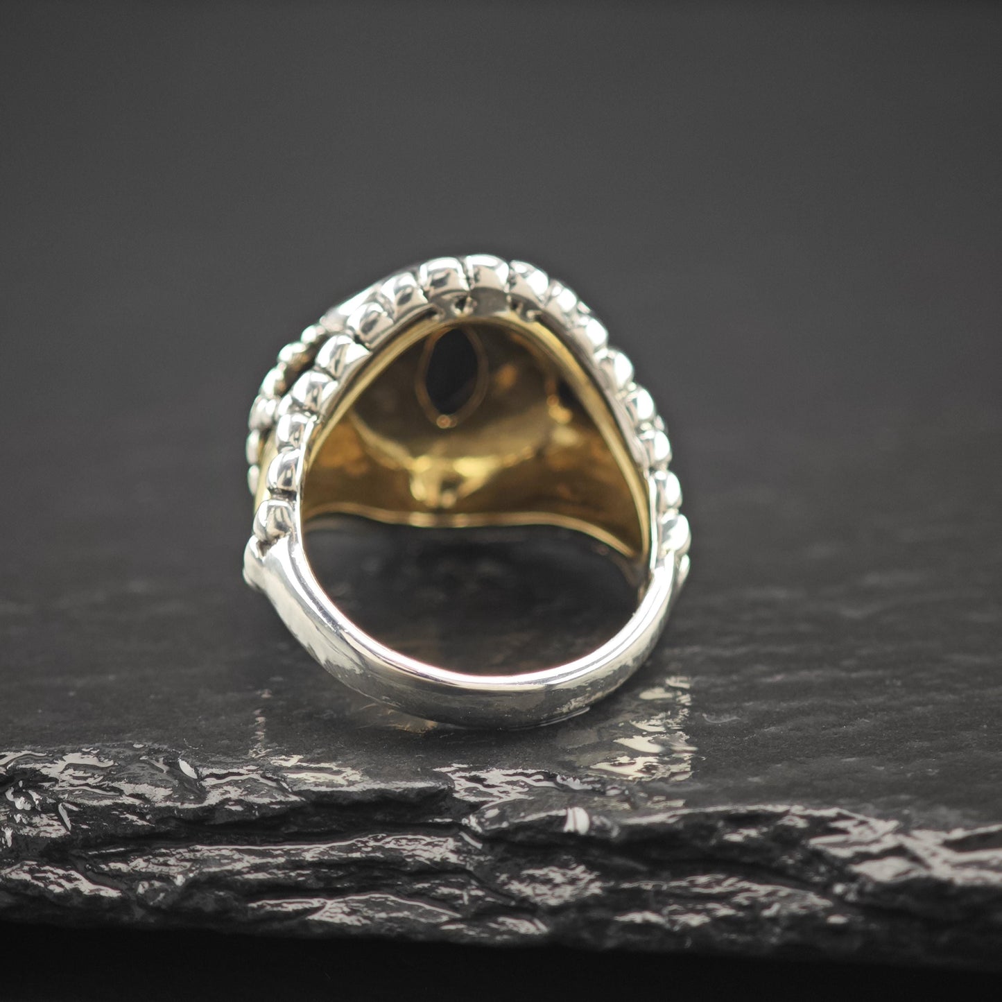 Carolyn Pollack Brass Copper Dome Ring Sterling Silver