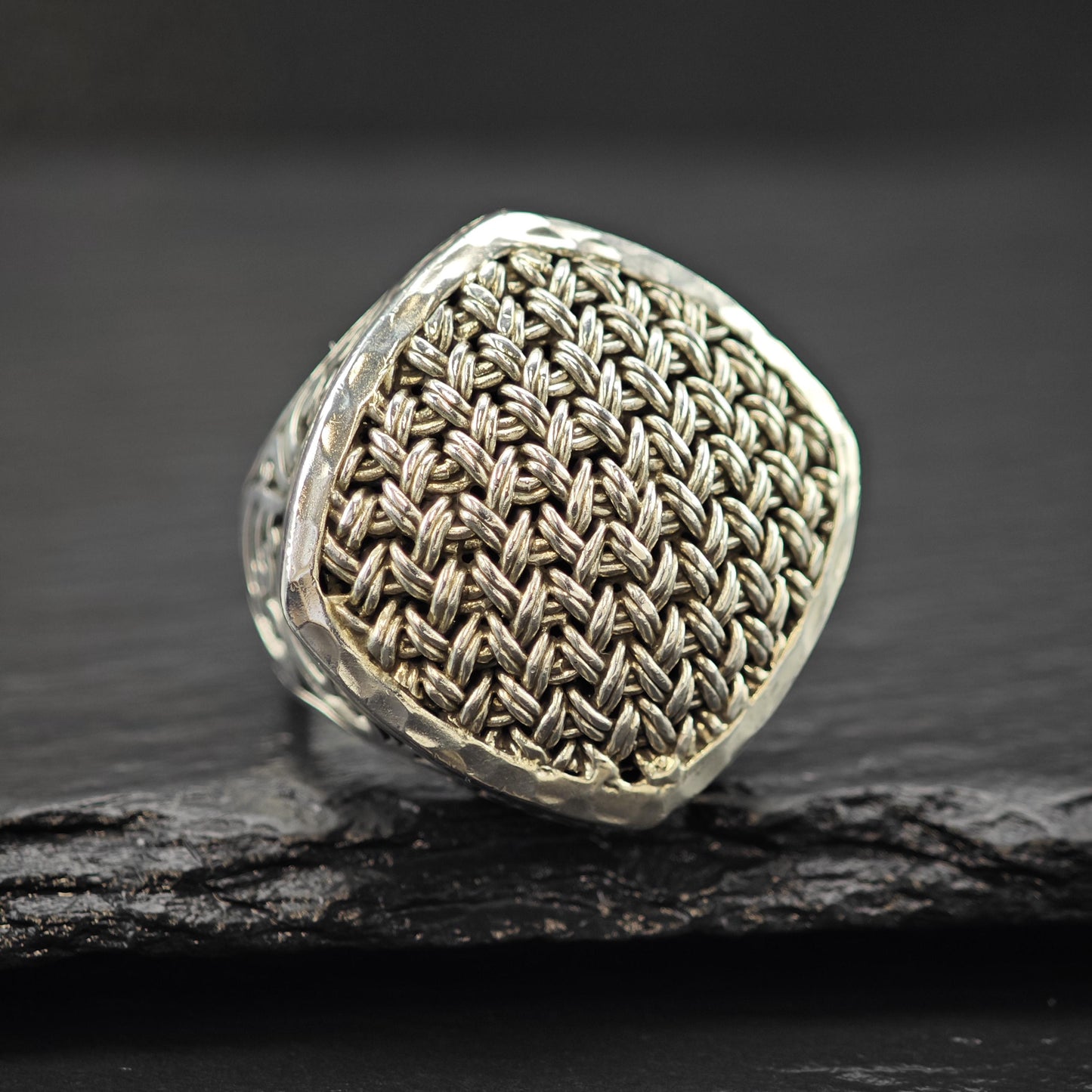 Lois Hill Filigree Lg Ring Sterling Silver Sz 7