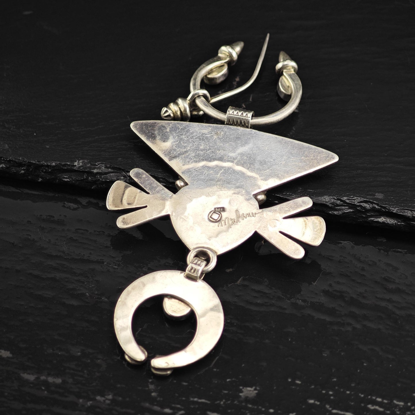 Kabylie Fibula, Coral by Melanie Deluca Sterling Silver