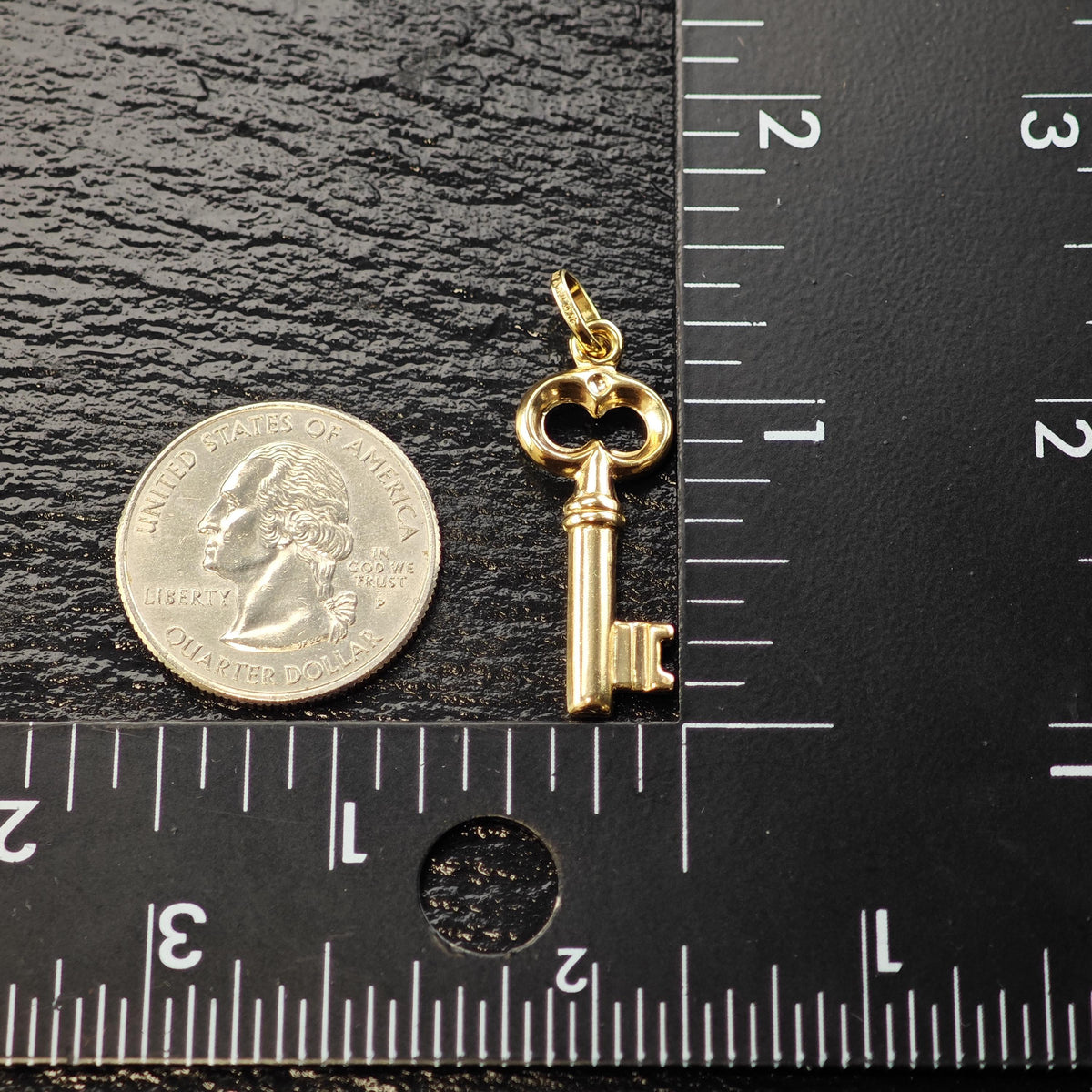 14K Gold-Filled Italy Milor Key Pendant P3158