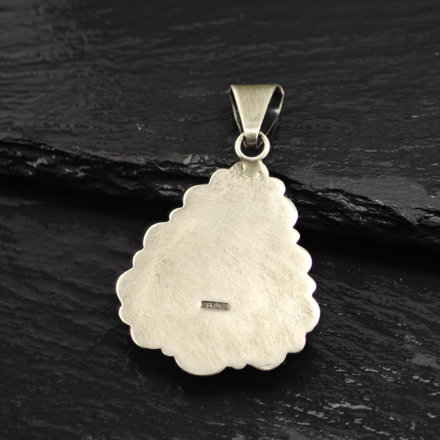 SW Green Turquoise Pendant Sterling Silver P3055