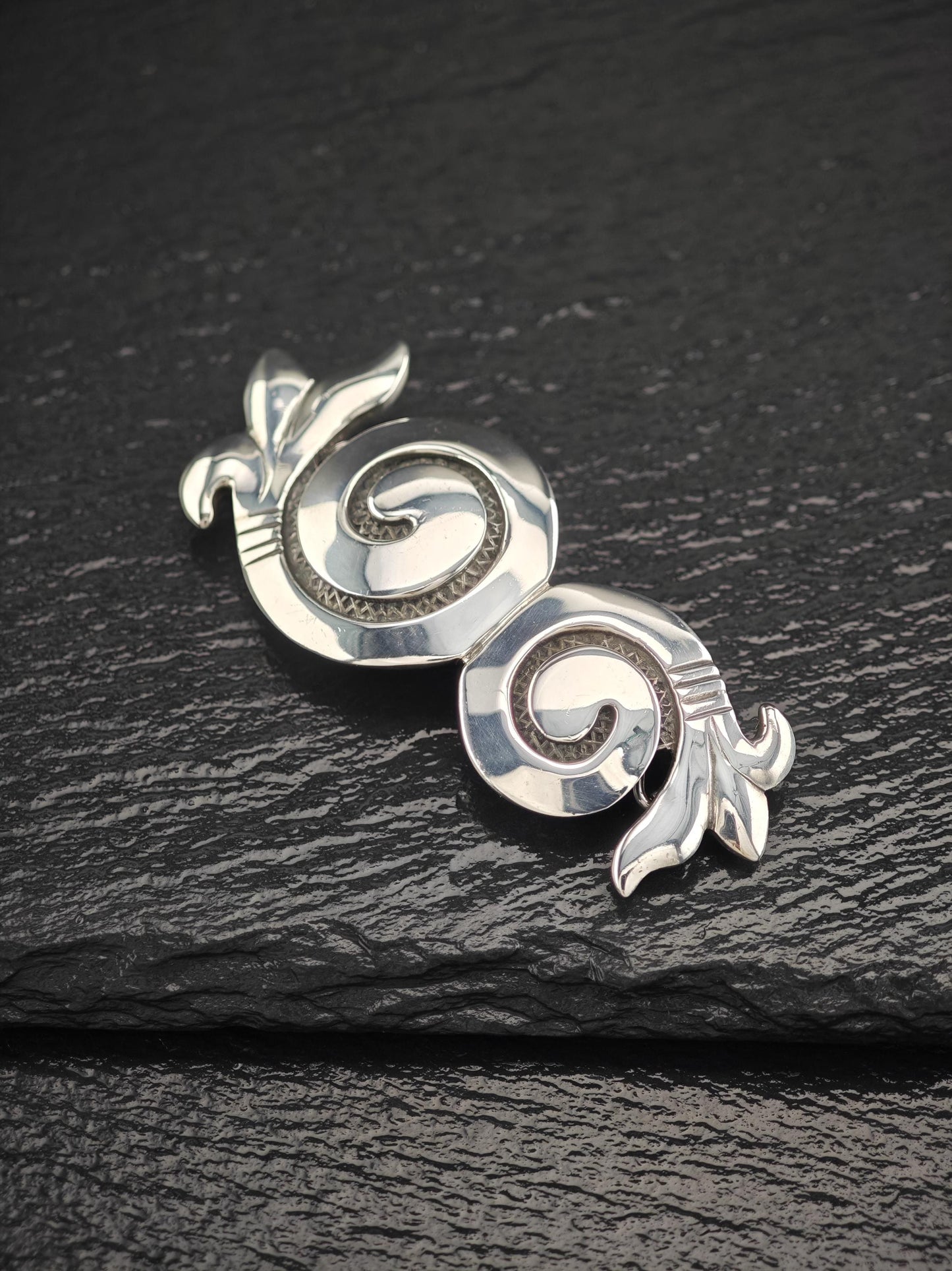 Taxco Style, Swirl Barrette Sterling Silver MISC0314