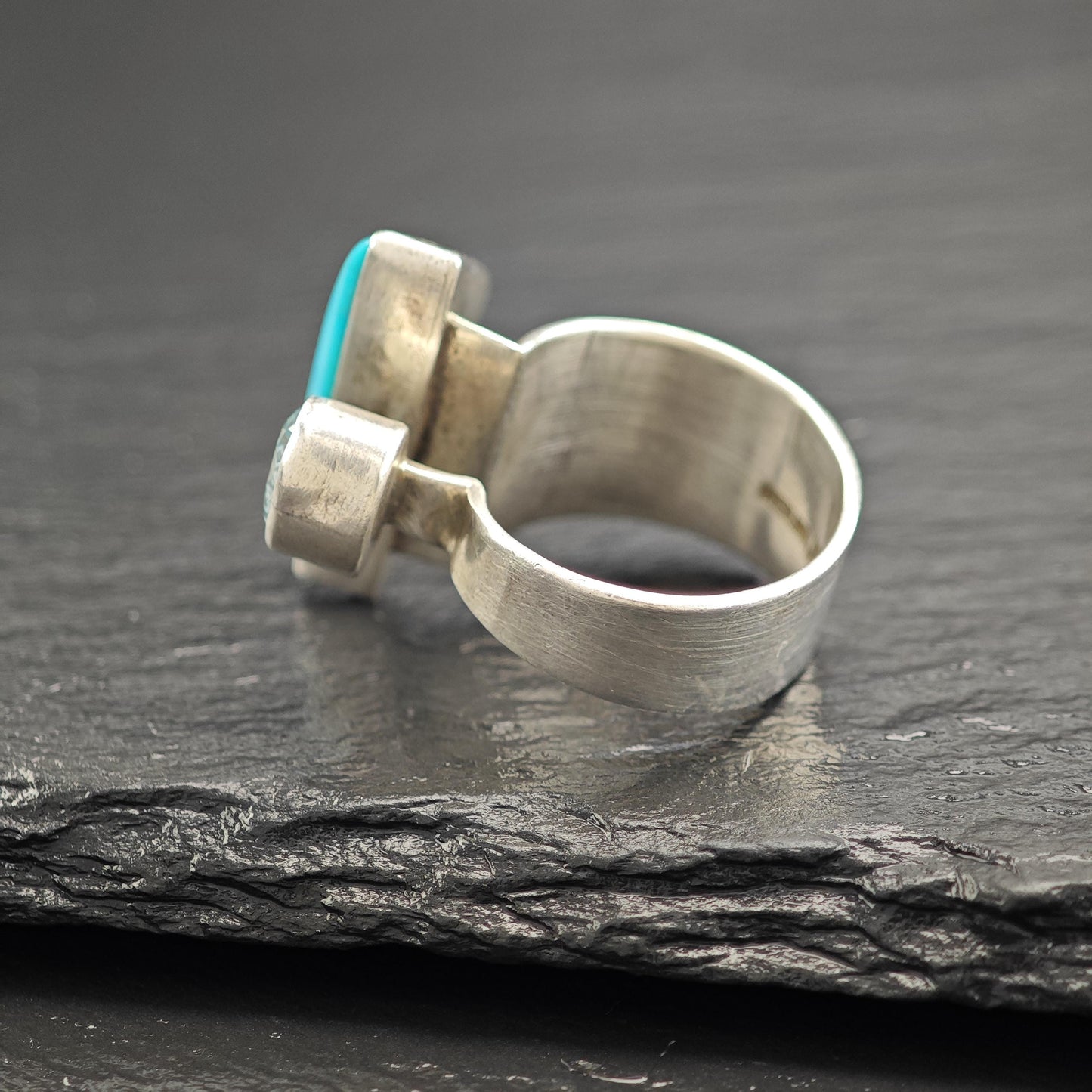 JFC Modernist Topaz Turquoise Ring Sterling Silver R5811