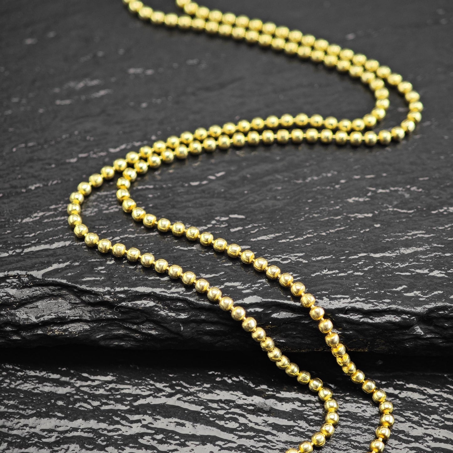 Choice of Gold Plated Ball Chain Sterling Silver Necklace N2756