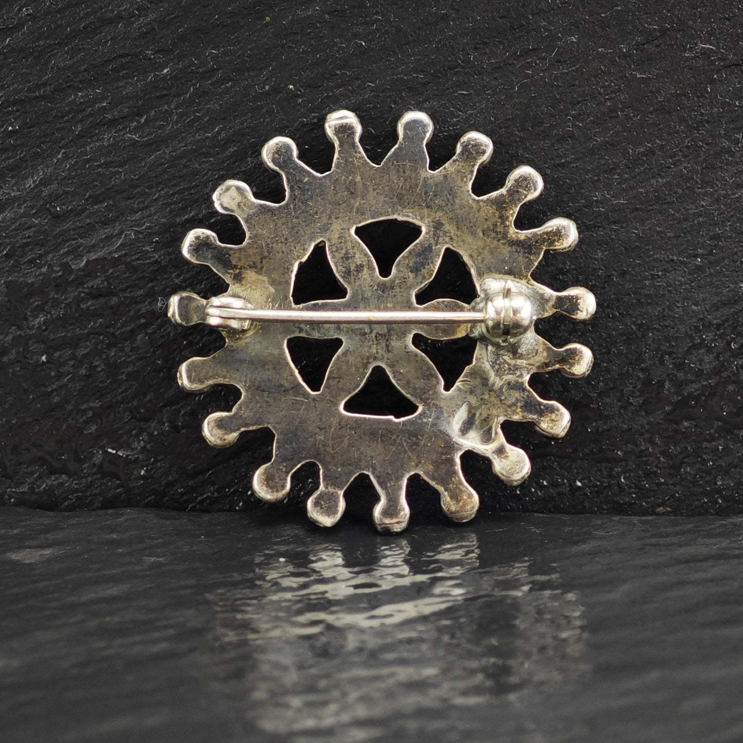 Choice of Turquoise Cluster Sterling Silver Brooches