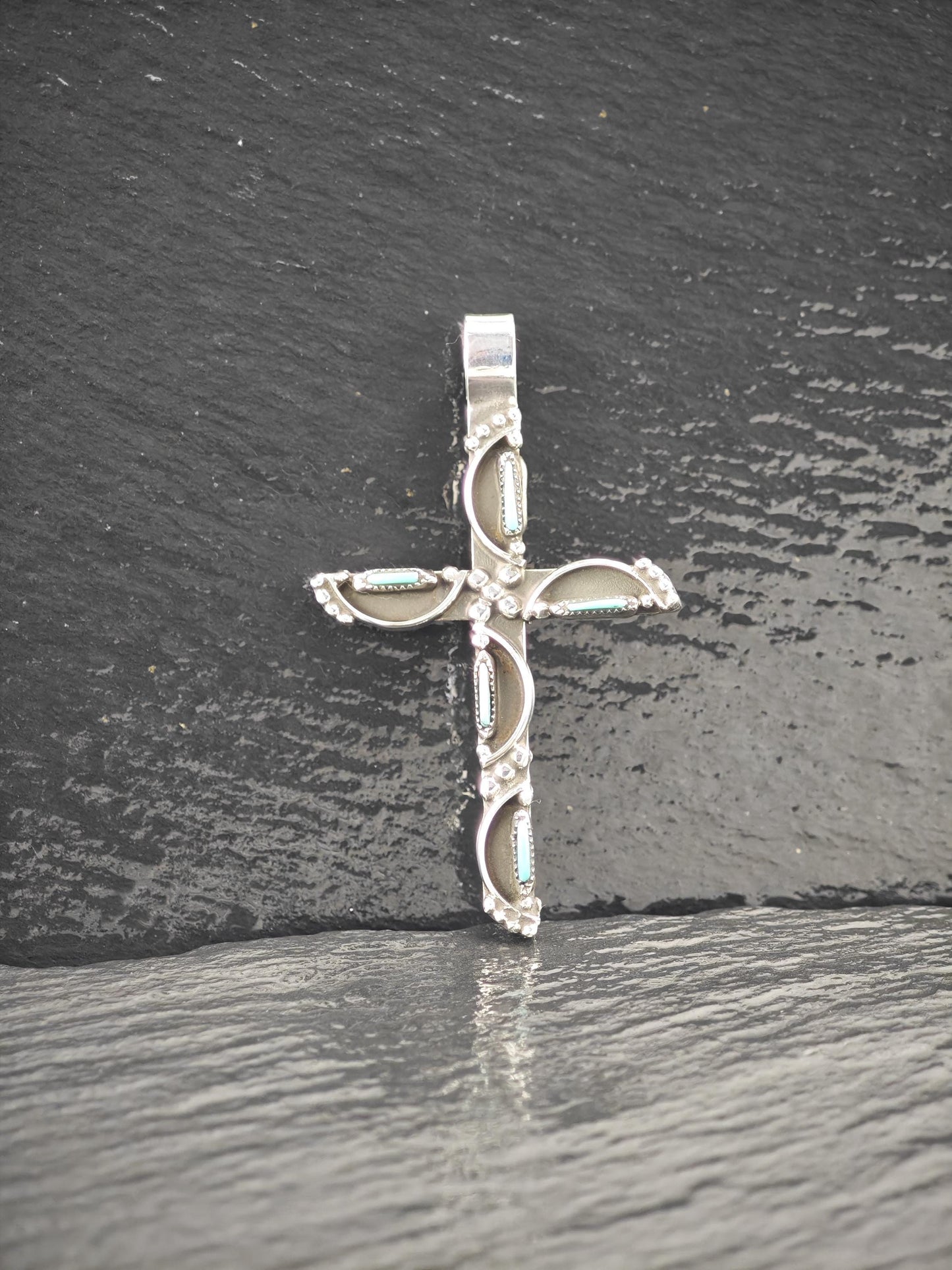 Zuni, Native, Reversible Cross Pendant Sterling Silver P2716