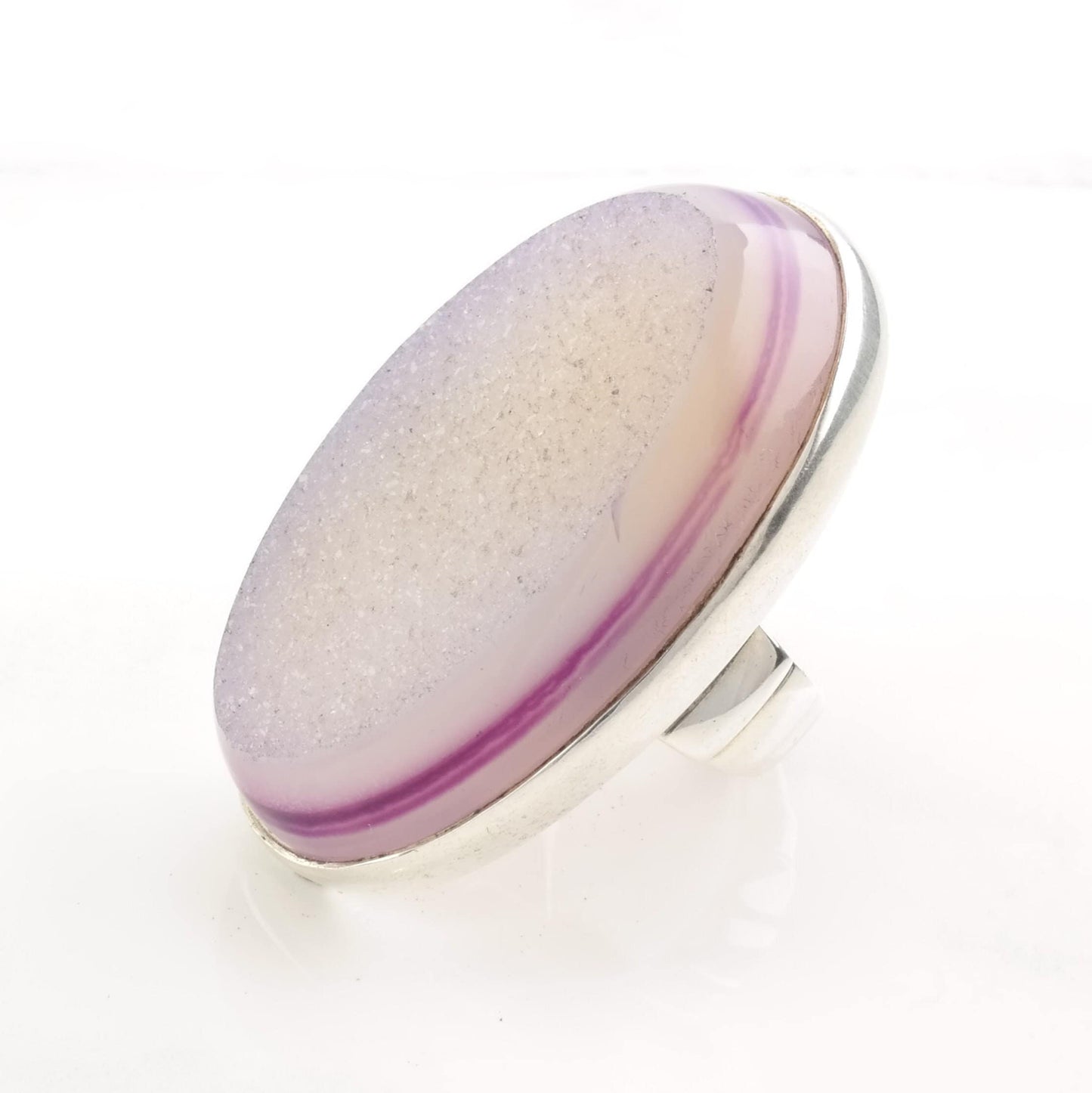 AKR Silver Ring Druzy Size 8