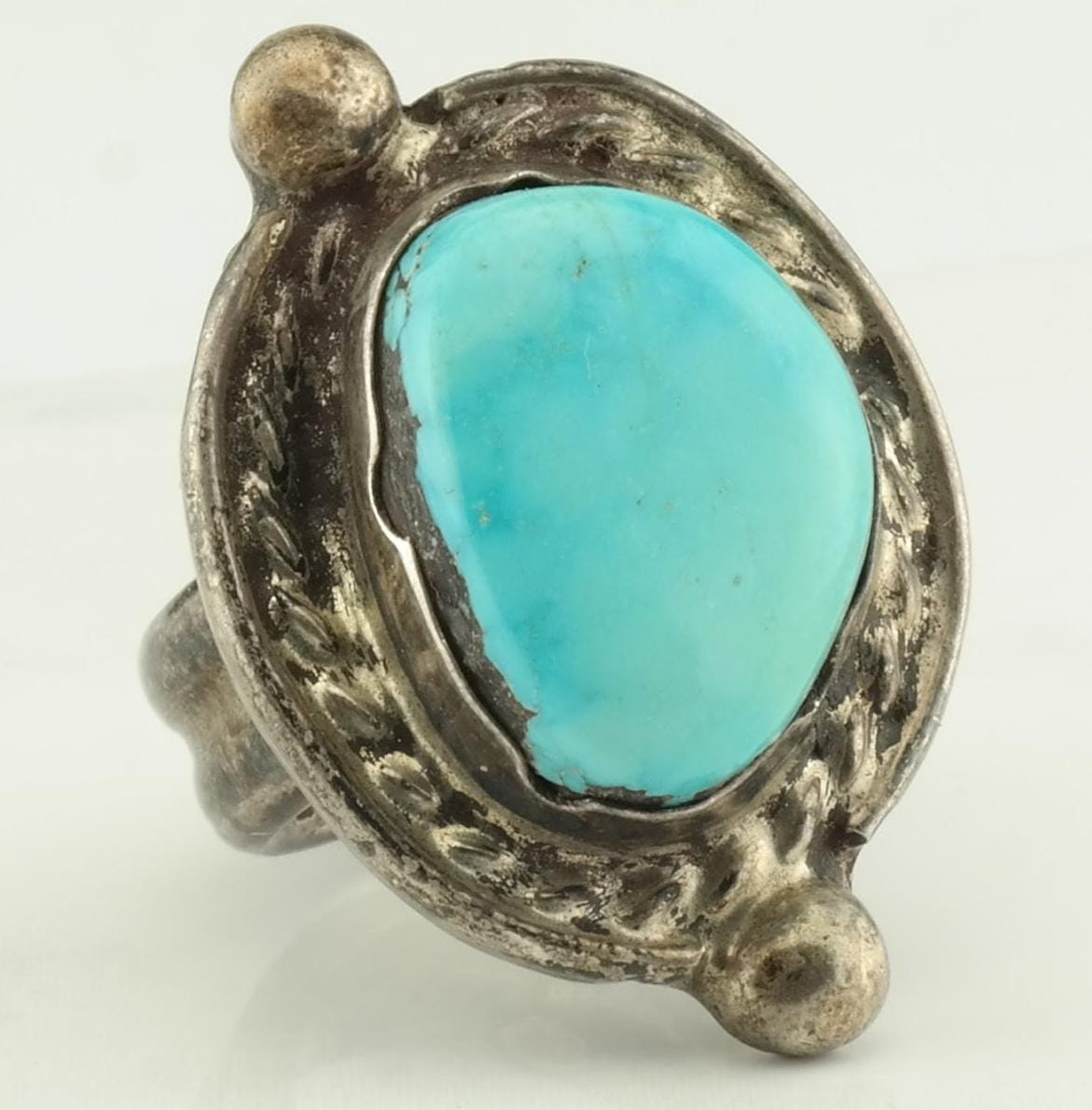 Vintage Sterling Silver Turquoise Ring