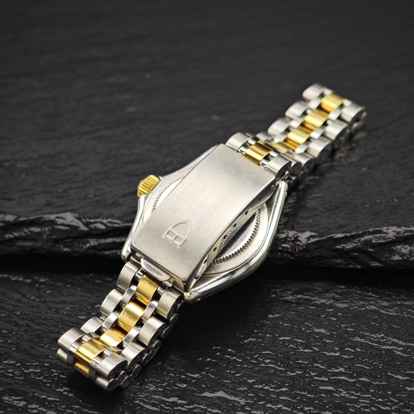 Vintage Tudor Monarch Diamond Dial Wristwatch 27mm, Stainless & 18K Gold