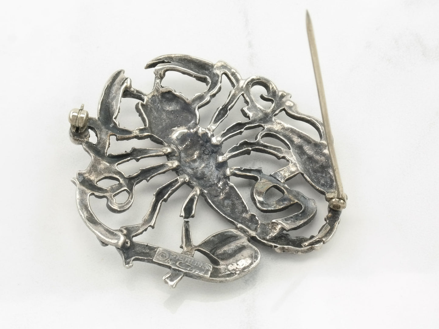 Cini Sterling Silver Zodiac Sign Scorpio Brooch