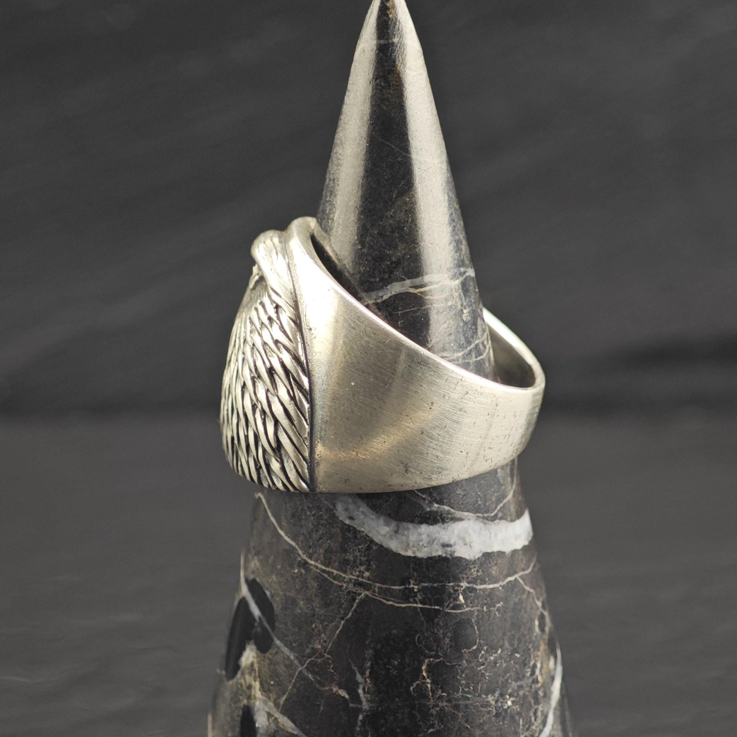 Eagle Head Biker Sterling Silver Ring Sz 10 1/2 R6750