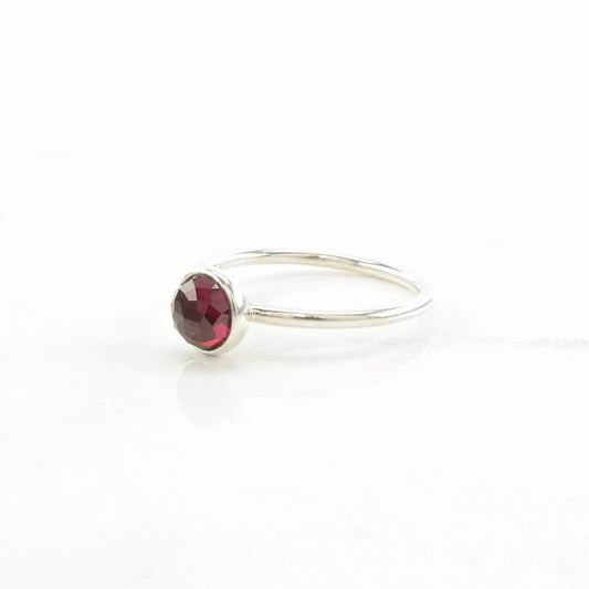 Pandora Silver Ring Created Ruby Sterling Pink Size 6 3/4