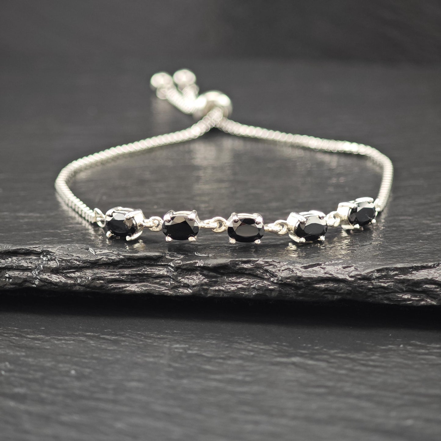 Choice of Bolo Gemstone Bracelets Sterling Silver