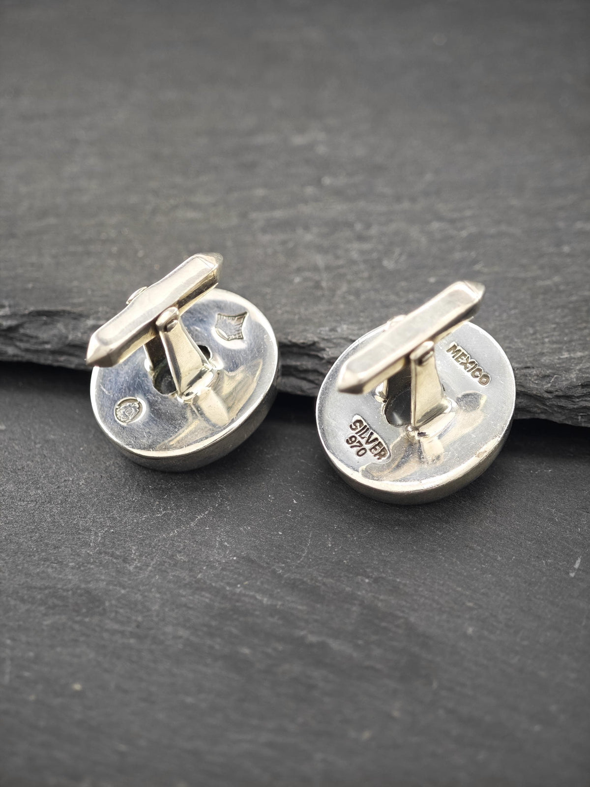 Antonio Pineda Taxco Moonstone Sterling Silver Cufflinks