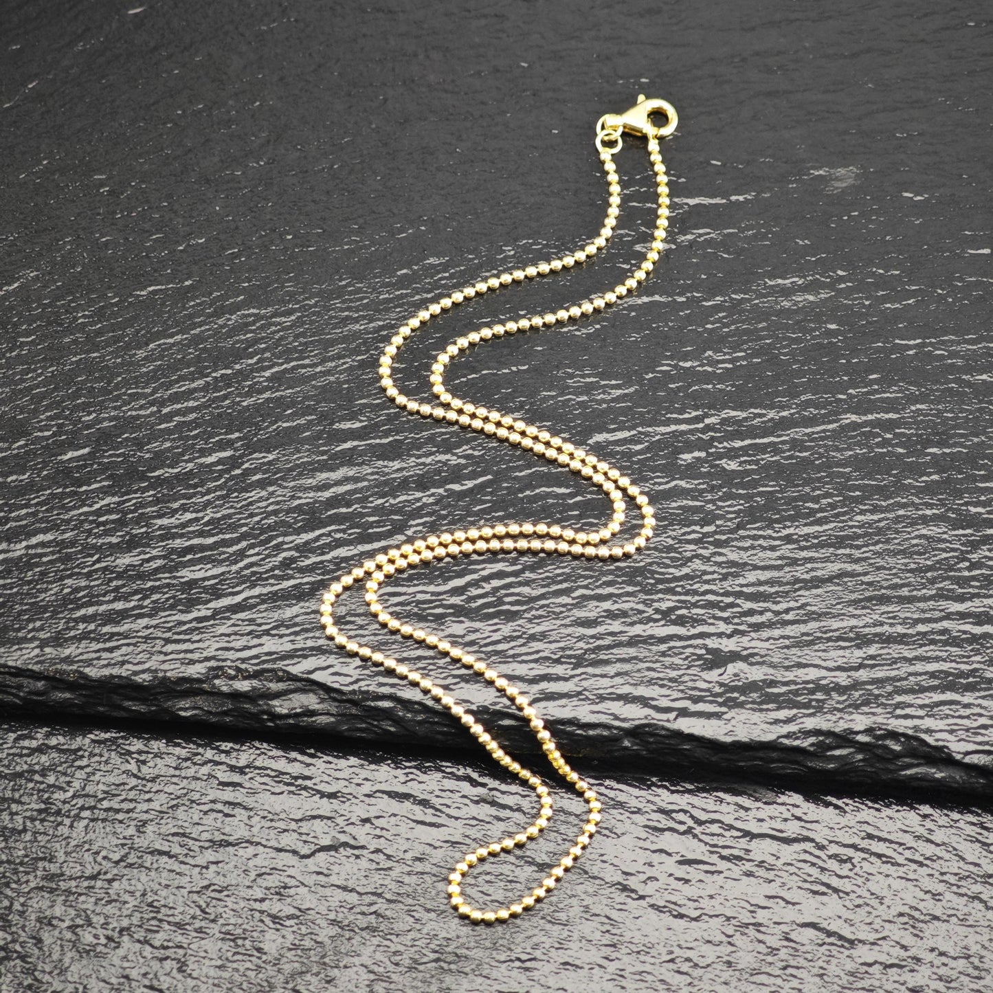 Choice of Gold Plated Ball Chain Sterling Silver Necklace N2756